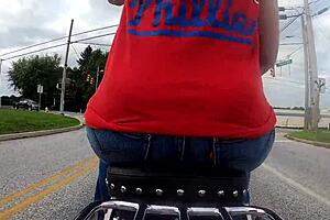 big ass on motorcycle gopro, pt 1, oops!
