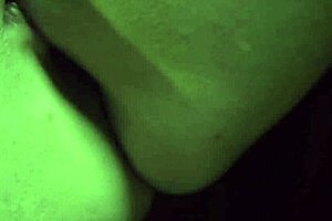 Naomi Bennett plays with lover's big breasts.