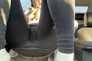 Intense Public Car Masturbation Leads To Squirting Orgasm