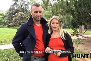 Pregnant girl in red gets pussy drilled for money