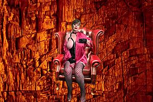 granny peggy sue gets ready to peg but cums first