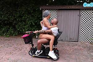 Fit Milf Granny Fucked On Public Beach Sidewalk Sex!