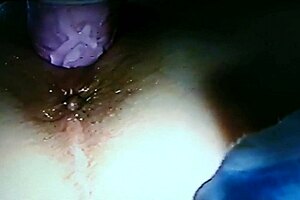 blindfolded wife gets fucked with rabbit toy and cum 😈