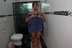 Brunette Amateurs Engage In Naughty Play During Breaks.