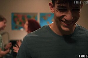 kiki daire, that red mature teacher, gets double penetrated by her big cocked students.