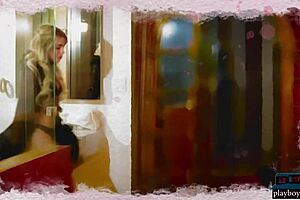 sexy katie jean strips in lingerie for playboy