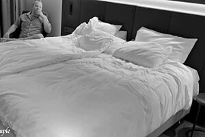 Cuckold husband watches hotwife with stranger in threesome