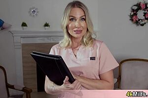 Andi Avalon is a handjob expert milf nurse she can get your sample in minutes