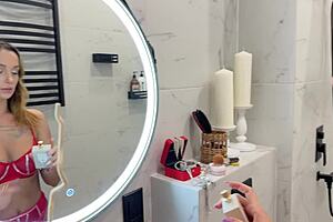 I got a bathroom fuck with a hot pussy creampie