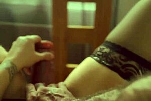 Exposed pussy play with dirty talk at window!