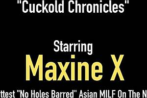 Hey, watch Asian milf Maxine X drill her shaved pussy!