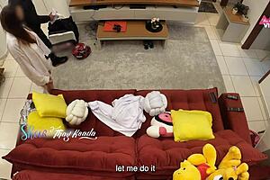 i hot wife recieving delivery man fuck me on sofa