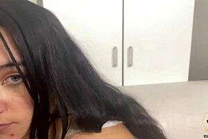 Brunette rose winters enjoys a toy session before rome major's performance.