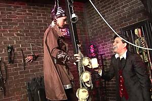 Big Cock Pounds Shaved Pussy Girl In Fishnets