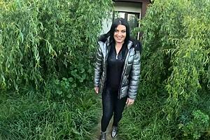 A lot of cum on my shiny down-jacket from the gardener 270- preview