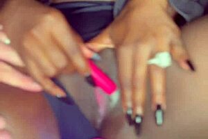 Sexy Black Model Feels Intense Pleasure