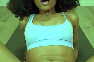 Demonstrating new workout routine for step mom