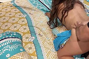 stepmother wakes with cock in pussy, rests covered in semen.