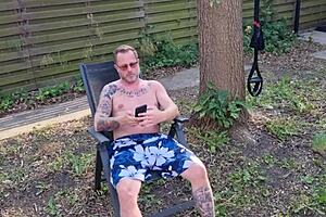 mya lorenn takes it deep in her ass from lucky neighbor