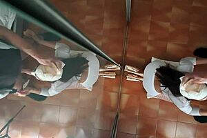 milf in latex stockings sucks cocks for money and gets big cumshot