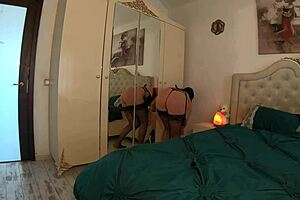 Latina step-mom masturbates after ironing!