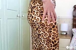 europemature blonde milf in red negligee, softcore scene