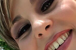 Isabel's Outdoor Interracial Threesome: Hairless Pussy Fingered In Fishnets?