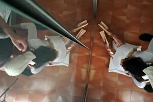 milf in latex stockings sucks cocks for money and gets big cumshot