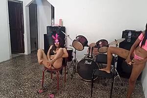 I think the white bitch dances better, both whores with weird pussies