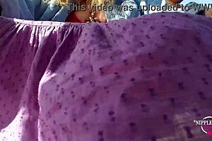 Kinky Mom Plays with Pierced Pussy Outdoors Hard