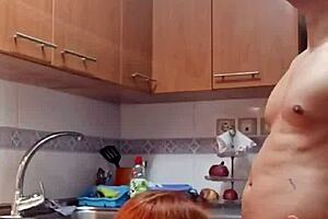 Best Fuck With Stepmother In Kitchen, Big Clit And Creampie