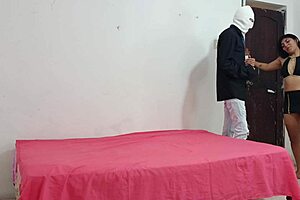 religious priest enters house to preach, housewife invites him for dirty acts