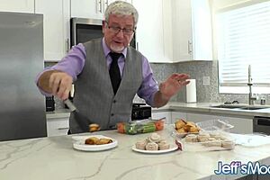 Curvy mature blonde Kimmie Kaboom with big natural tits seduces and fucks the real estate agent