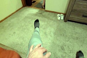 stpmother, seduce stepson with lotion on pregnant belly