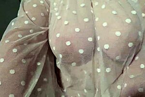 I, the gorgeous milf, show my big saggy tits in close-up with dirty talk