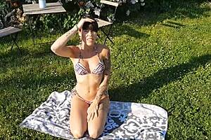 Horny milf gets impregnated in neighbor's garden