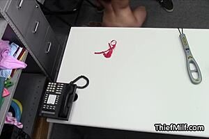 Hot Asian Milf Banged in Security Backroom