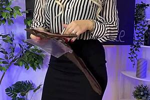 Hot Damn! Sexy Mature Dances in Sheer Brown Pantyhose!