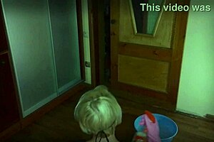 Mrs lazinski plays a naive mature maid in this submissive couple scene