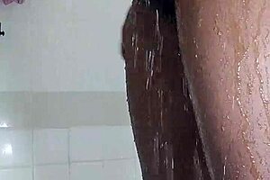 Cold Shower Moment With A Skinny Roommate