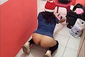 nurse shows ass in hospital hallway