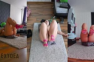 enhance your pleasure with triple cam view of my intimate naked workout