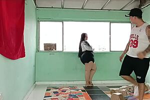 My cousin's slut helps do cardio by eating and fucking her big ass - full story