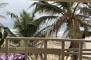 Ebony Wife Flashes at Beach House