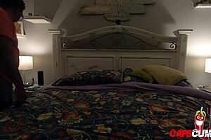 Ebony bbw wife cums like a thief in the night