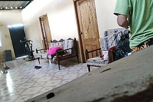 Stepmother resting on sofa when stepson arrives to fuck her