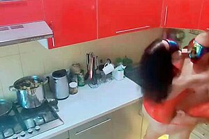 Skinny latina wife rides in pov while masturbating, filmed by husband in homemade passion!