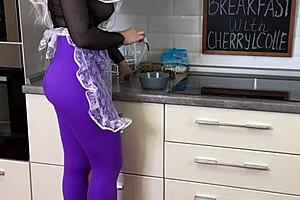 Breakfast With Cherrylcolle Involves Food Fetish Play With Nylon And Heels