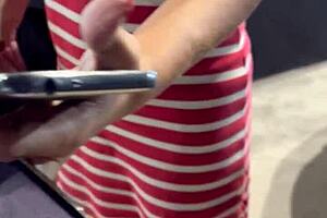 The day Belinha took three cumshots in her mouth during the orgy!