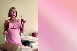 russian blonde makes him cum